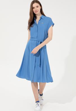 Kadın Mavi Dokuma Elbise - 50246329022