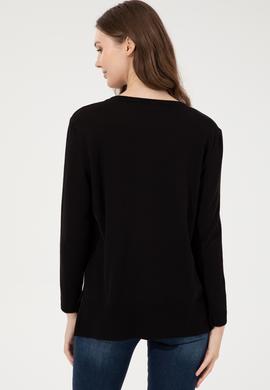 Kadın Siyah Basic Kazak - 50251912026