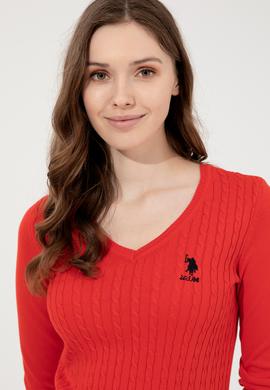 Kadın Kırmızı Basic Kazak - 50251914047