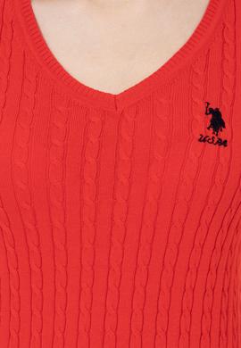 Kadın Kırmızı Basic Kazak - 50251914047