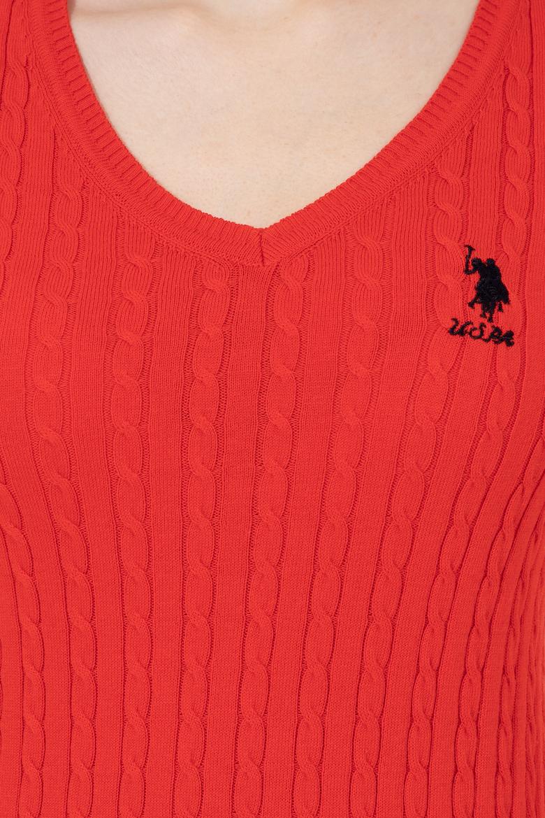 Kadın Kırmızı Basic Kazak - 50251914047