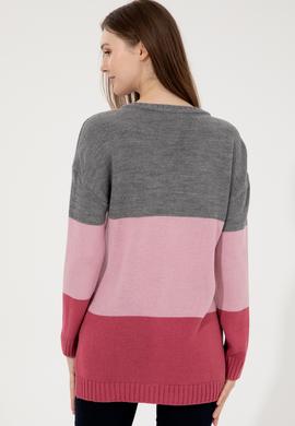 Kadın Gri Melanj Kazak - 50252208027