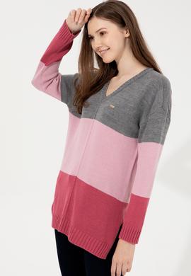 Kadın Gri Melanj Kazak - 50252208027