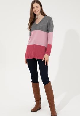 Kadın Gri Melanj Kazak - 50252208027