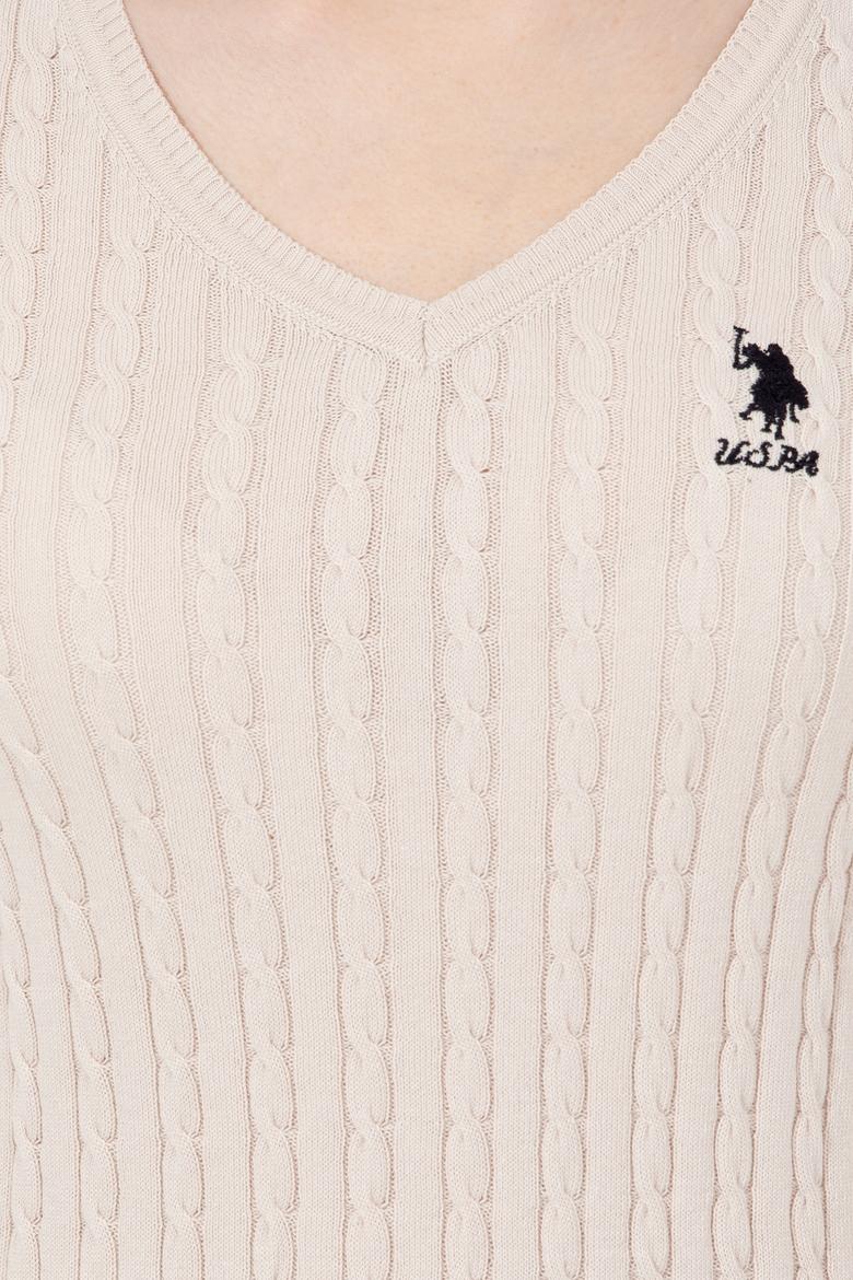 Kadın Krem Basic Kazak - 50251914066