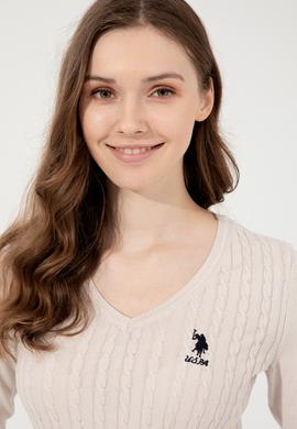 Kadın Krem Basic Kazak - 50251914066