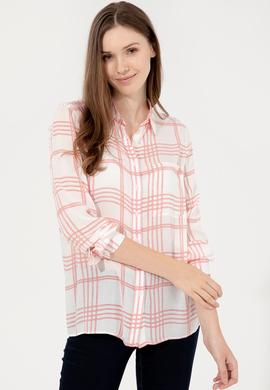 Kadın Kırmızı Uzun Kollu Gömlek - 50246886028