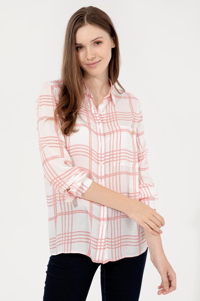 Kadın Kırmızı Uzun Kollu Gömlek