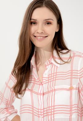 Kadın Kırmızı Uzun Kollu Gömlek - 50246886028