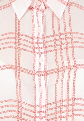 Kadın Kırmızı Uzun Kollu Gömlek - 50246886028