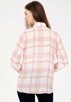 Kadın Kırmızı Uzun Kollu Gömlek - 50246886028
