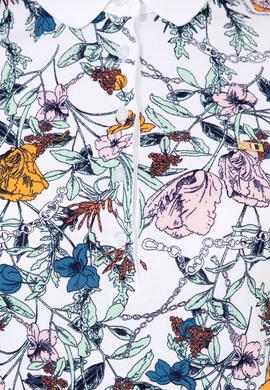 Kadın Beyaz Polo Yaka Tişört - 50252288006