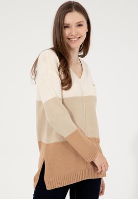 Kadın Taş Melanj Kazak - 50252208038