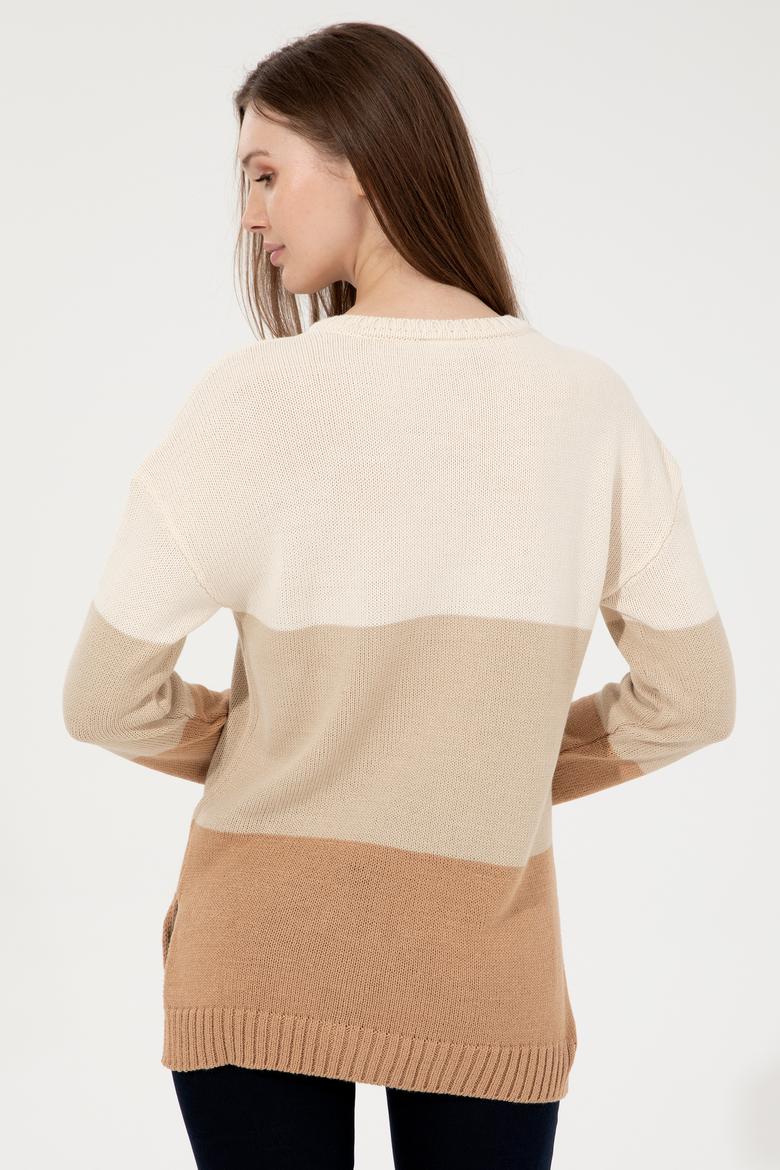 Kadın Taş Melanj Kazak - 50252208038