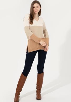 Kadın Taş Melanj Kazak - 50252208038