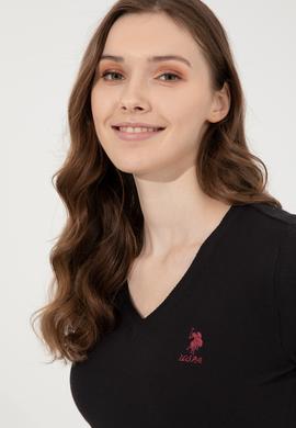 Kadın Siyah Basic V Yaka Kazak - 50251913011