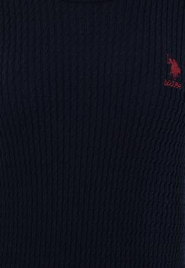 Kadın Lacivert  Bisiklet Yaka Basic Kazak - 50255658021