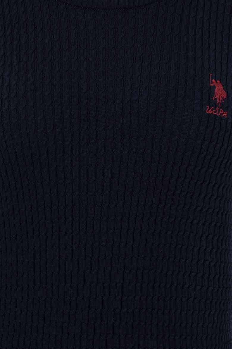 Kadın Lacivert  Bisiklet Yaka Basic Kazak - 50255658021