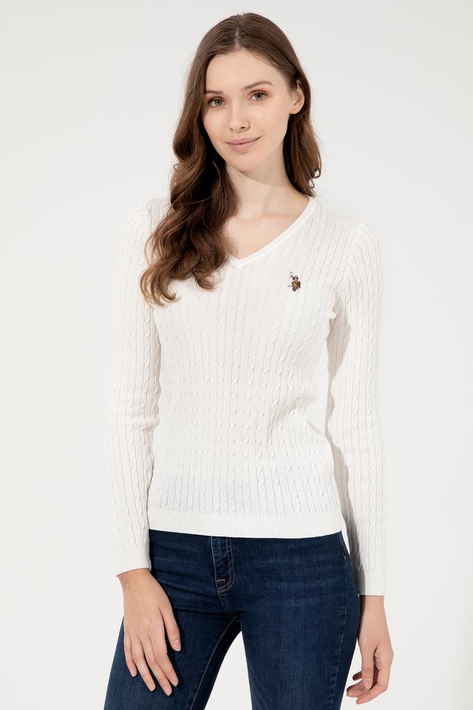 Kadın Ekru Basic Kazak