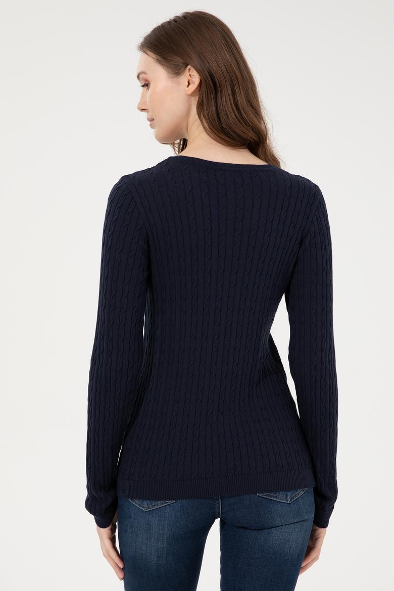 Kadın Lacivert Basic Kazak - 50255662021