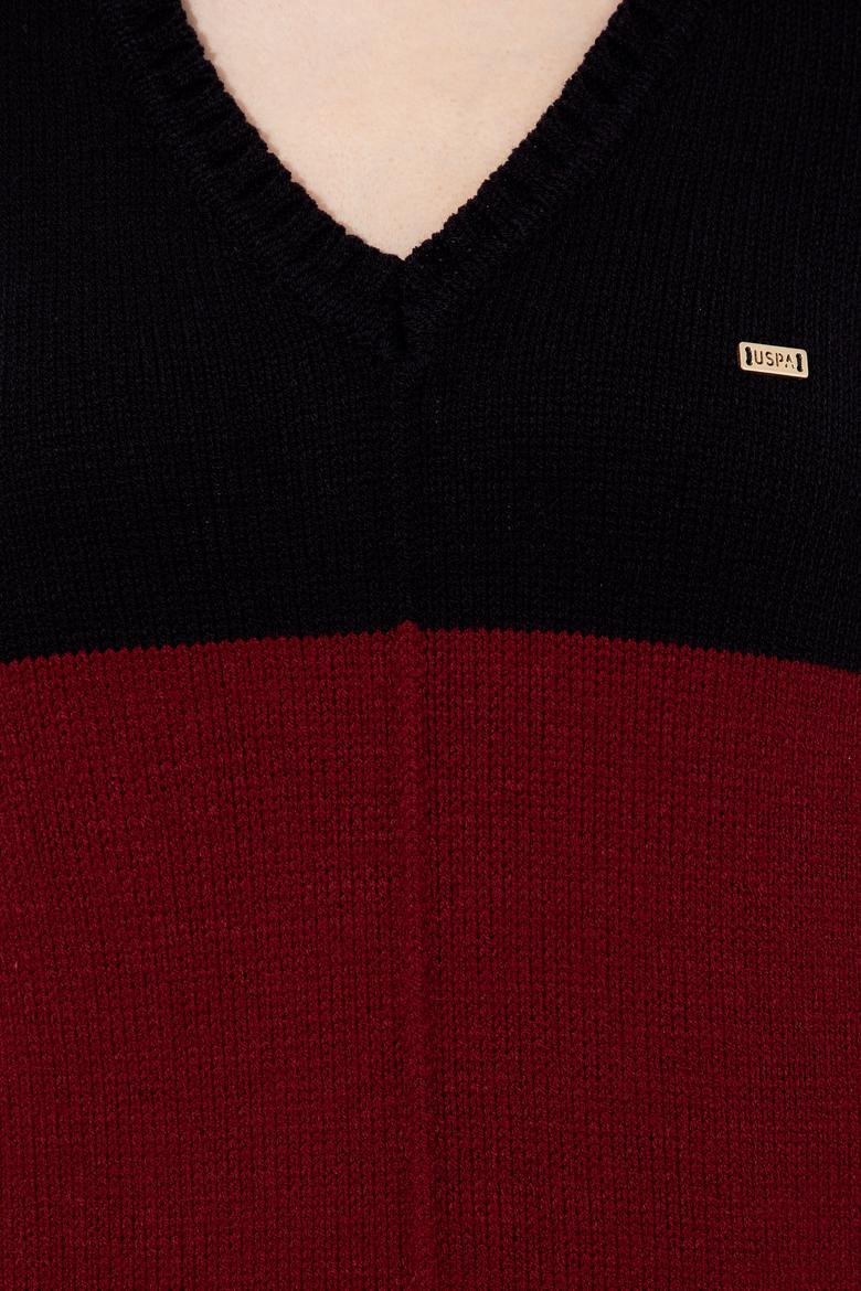 Kadın Lacivert V Yaka Kazak - 50252208010