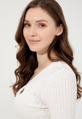 Kadın Ekru Basic Kazak - 50255662085