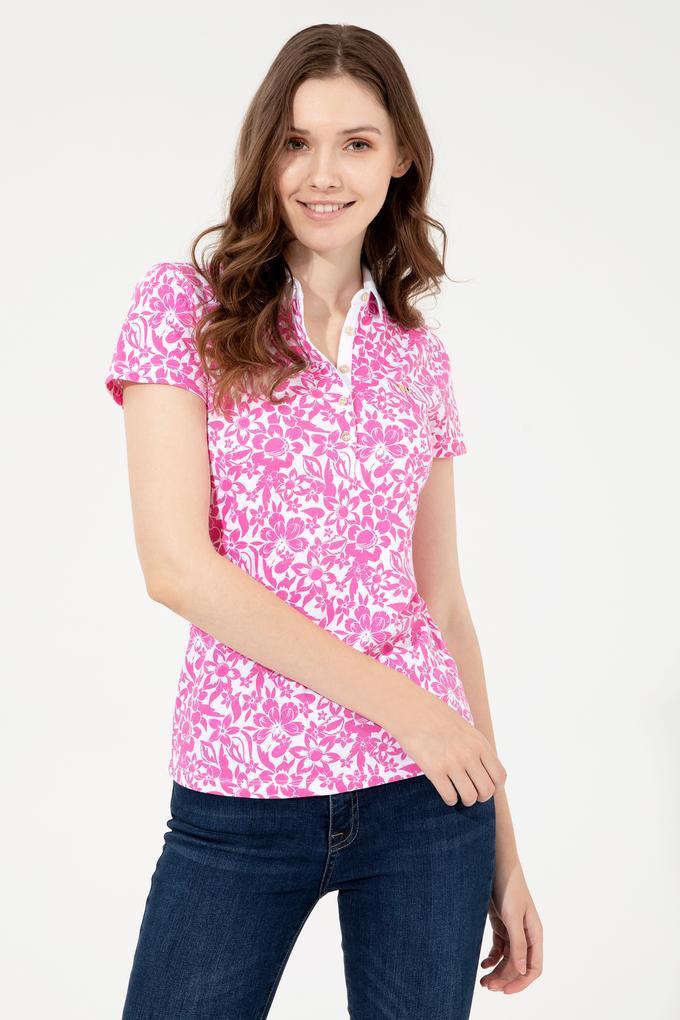 Kadın Beyaz Polo Yaka Tişört