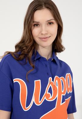 Kadın Mavi Polo Yaka Tişört - 50249029004