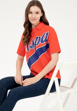 Kadın Kırmızı Polo Yaka Tişört - 50249029012