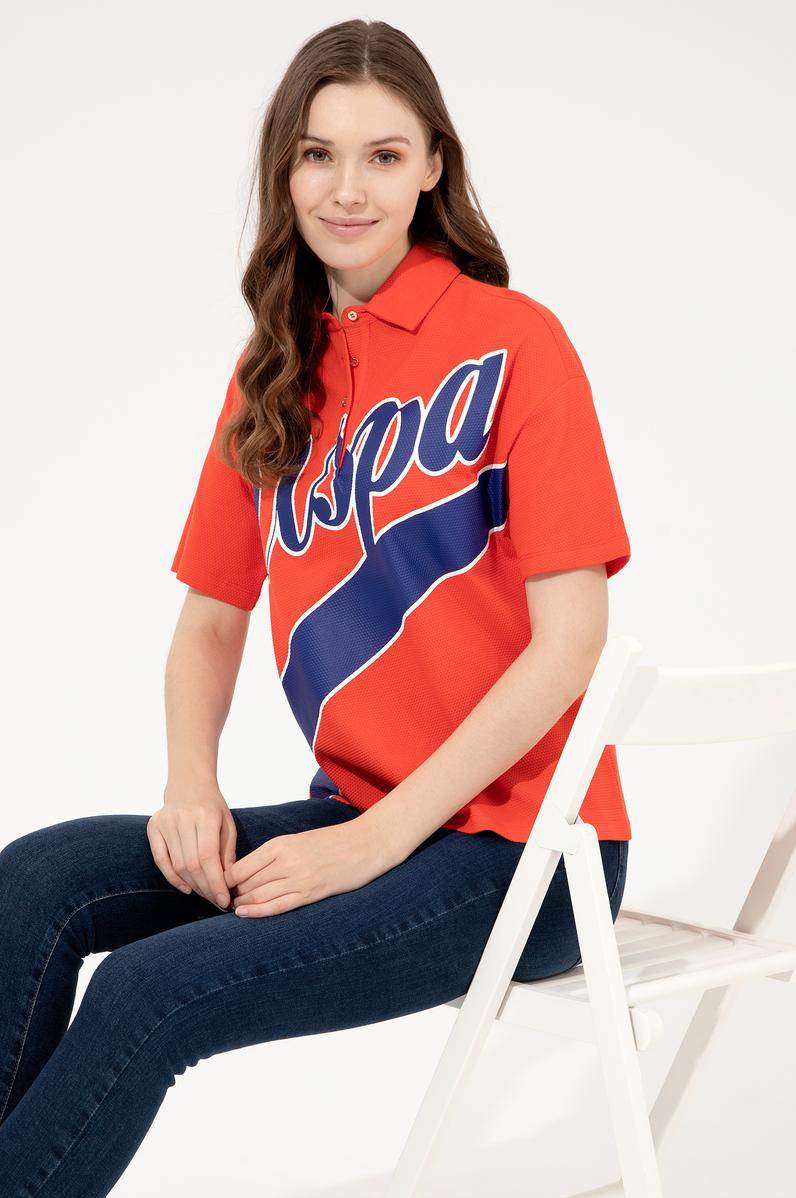 Kadın Kırmızı Polo Yaka Tişört