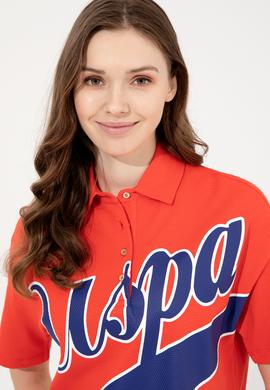 Kadın Kırmızı Polo Yaka Tişört - 50249029012