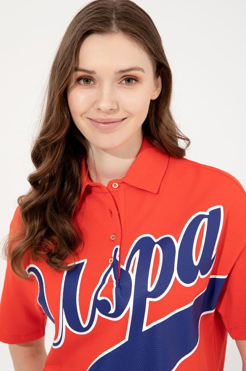 Kadın Kırmızı Polo Yaka Tişört