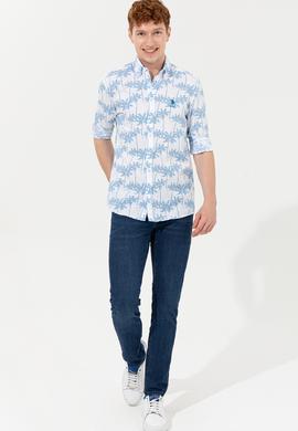 Erkek Petrol Mavisi Gömlek Uzunkol - 50249525030