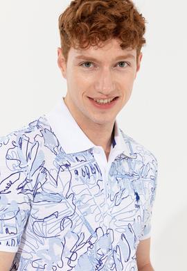 Erkek Mavi Polo Yaka Tişört - 50248520030