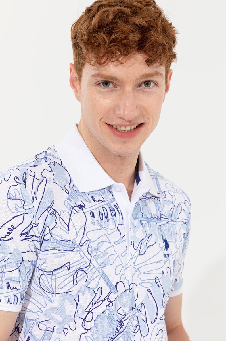 Erkek Mavi Polo Yaka Tişört