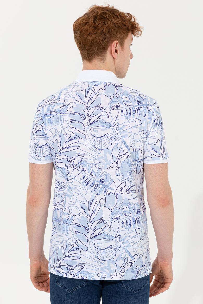 Erkek Mavi Polo Yaka Tişört - 50248520030