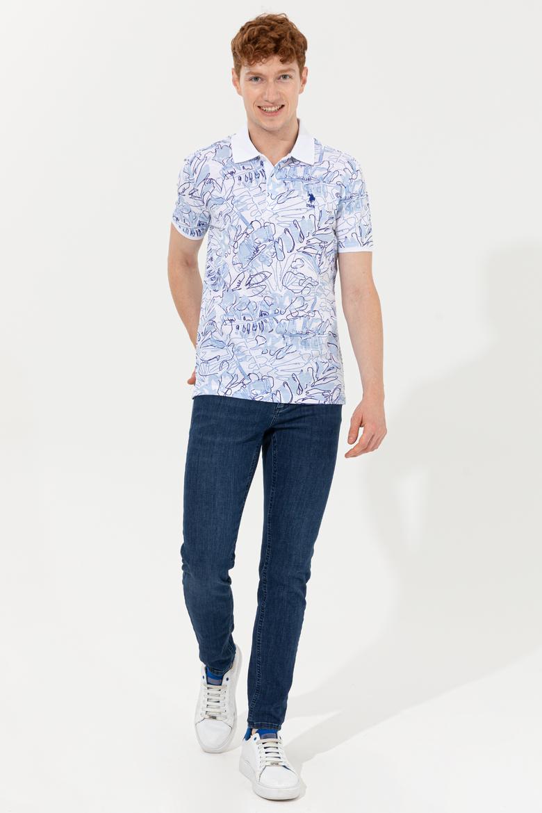 Erkek Mavi Polo Yaka Tişört - 50248520030