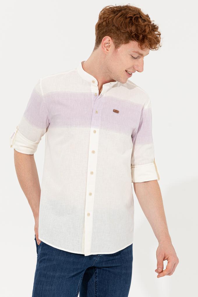 Erkek Pudra Uzun Kollu Gömlek