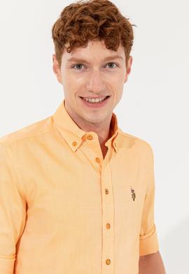 Erkek Sarı Uzun Kollu Basic Gömlek - 50249487074