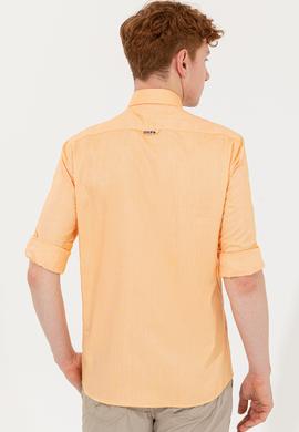Erkek Sarı Uzun Kollu Basic Gömlek - 50249487074