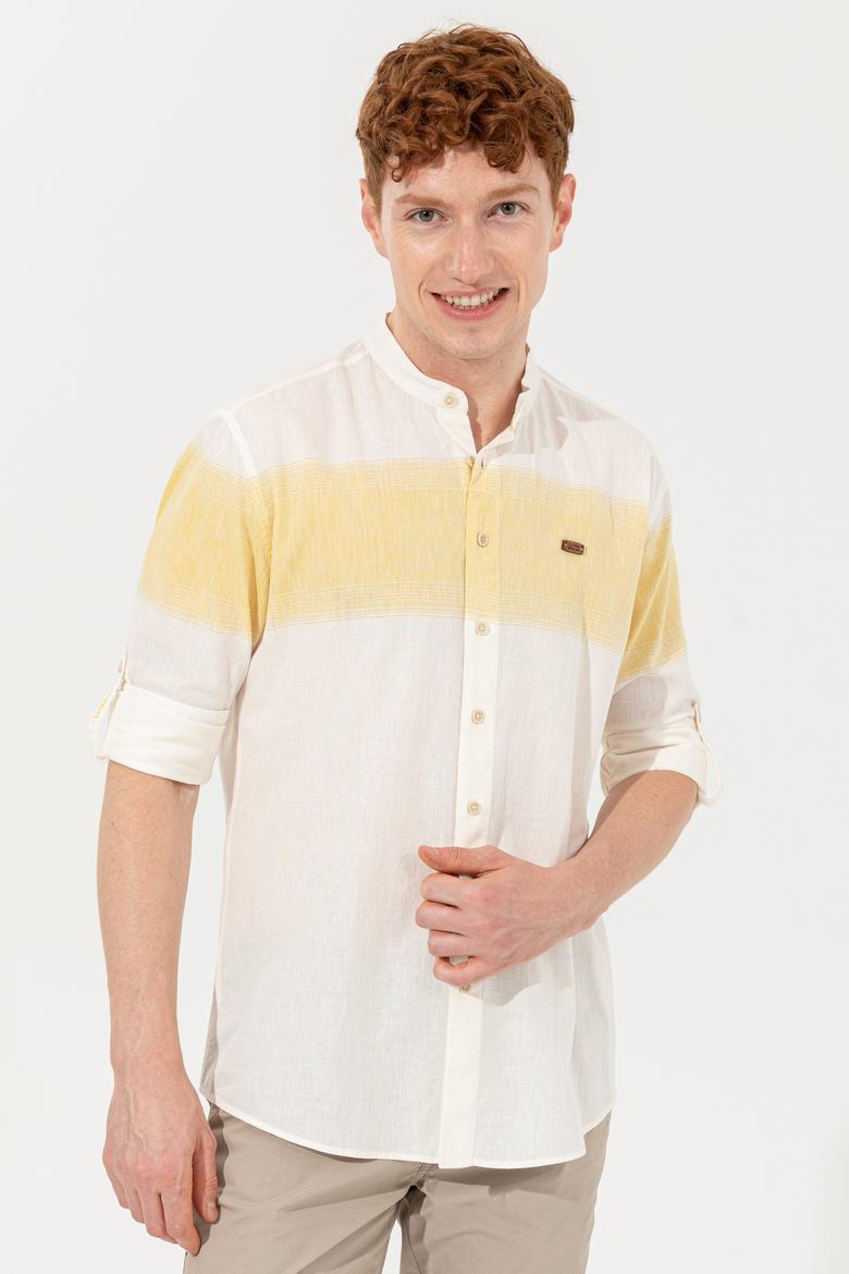 Erkek Safran Uzun Kollu Gömlek - 50246316007