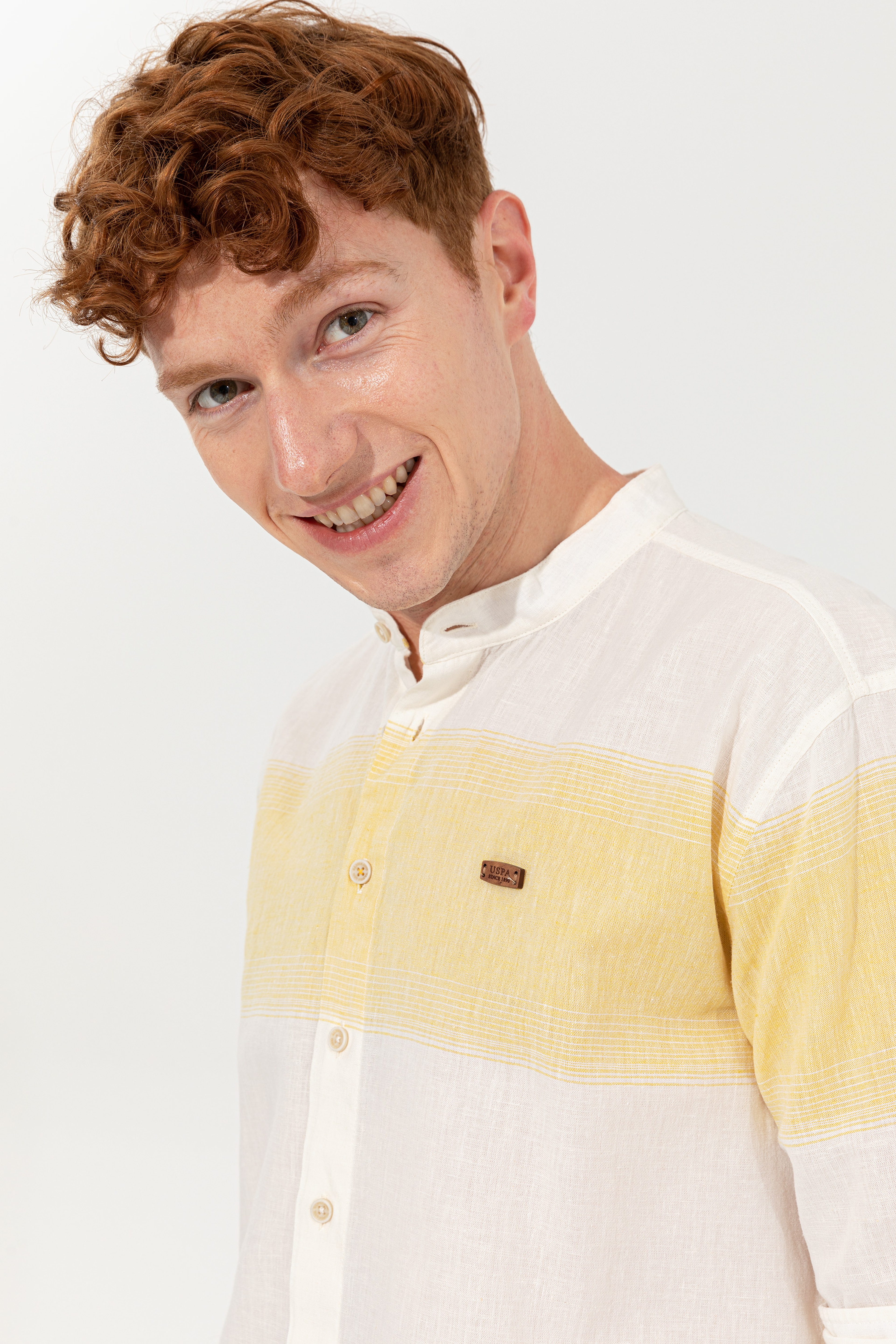 Erkek Safran Uzun Kollu Gömlek - Image 2