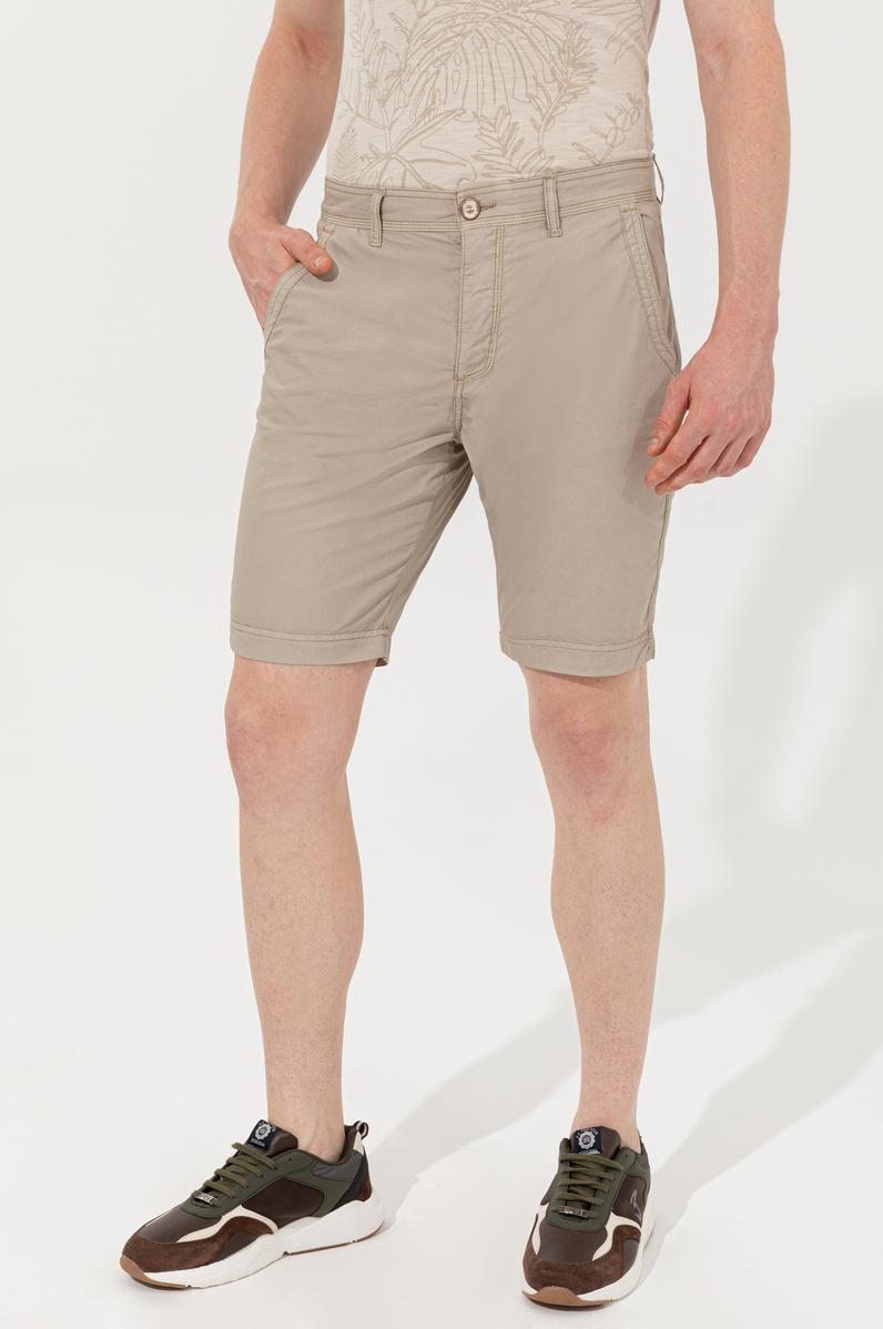 Erkek Haki Dokuma Şort