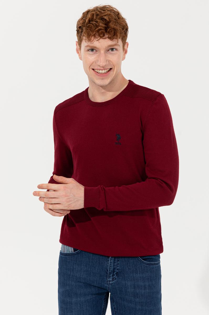 Erkek Bordo Basic Kazak