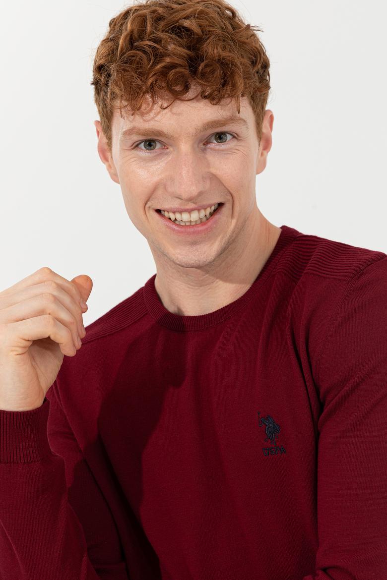 Erkek Bordo Basic Kazak - 50251885034