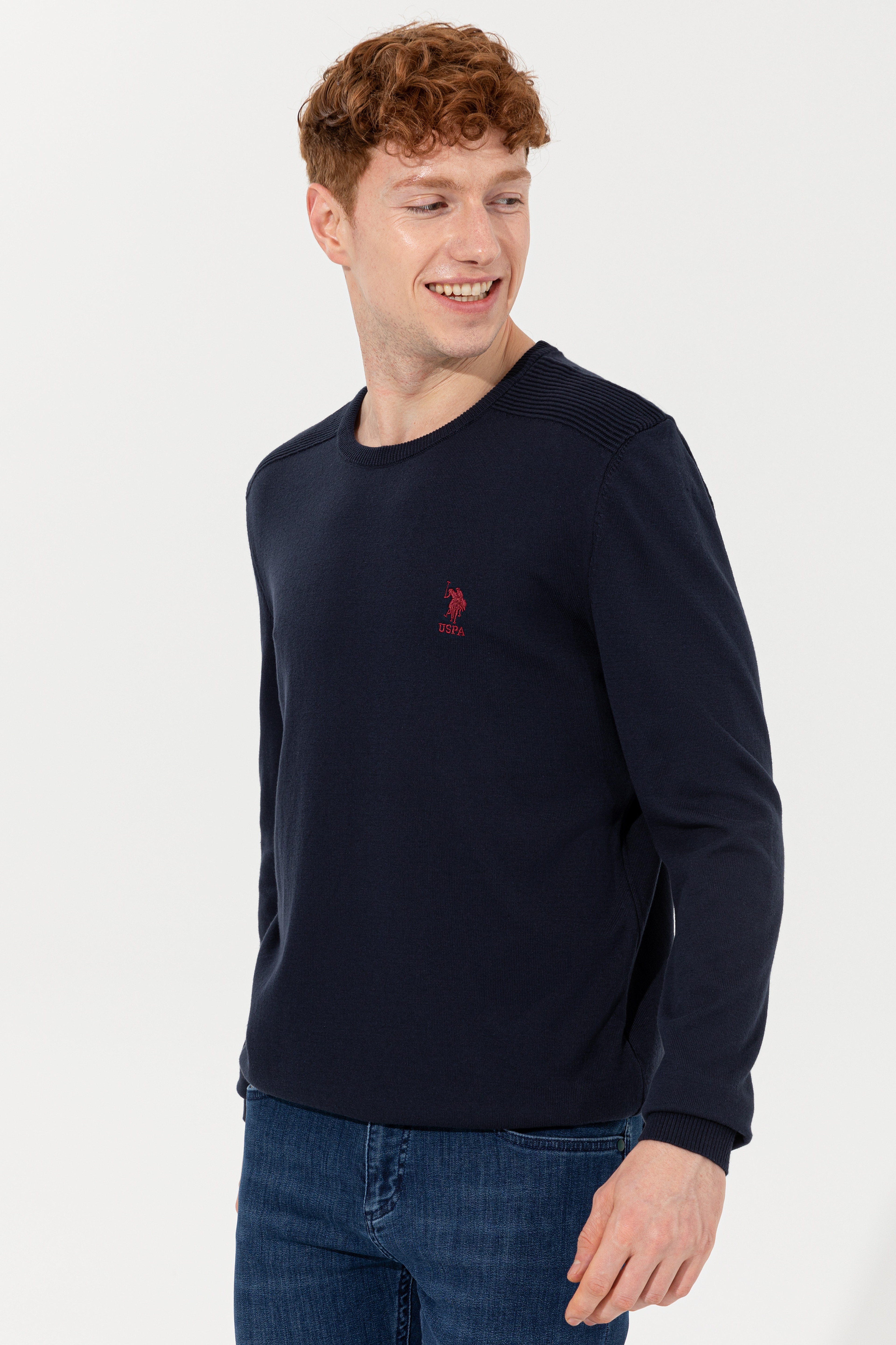 Erkek Lacivert Basic Kazak - Image 3