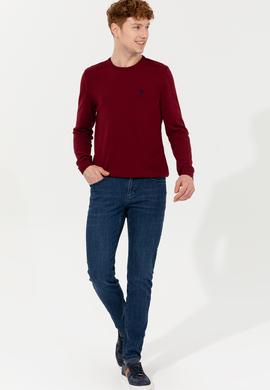 Erkek Bordo Basic Kazak - 50251885034