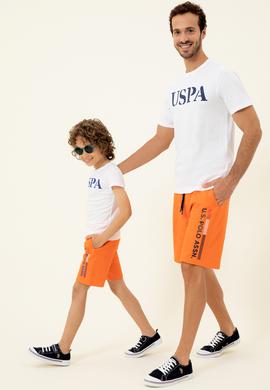 Çocuk Turuncu Örme Şort - 50246684014