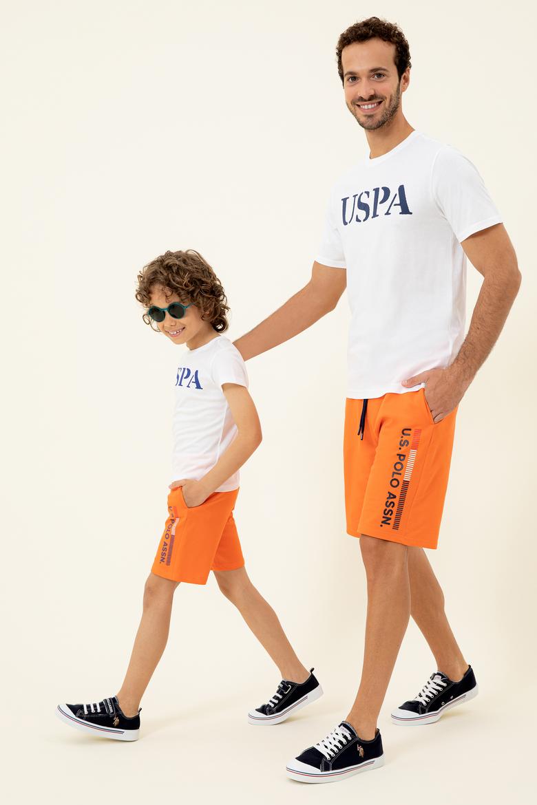 Çocuk Turuncu Örme Şort