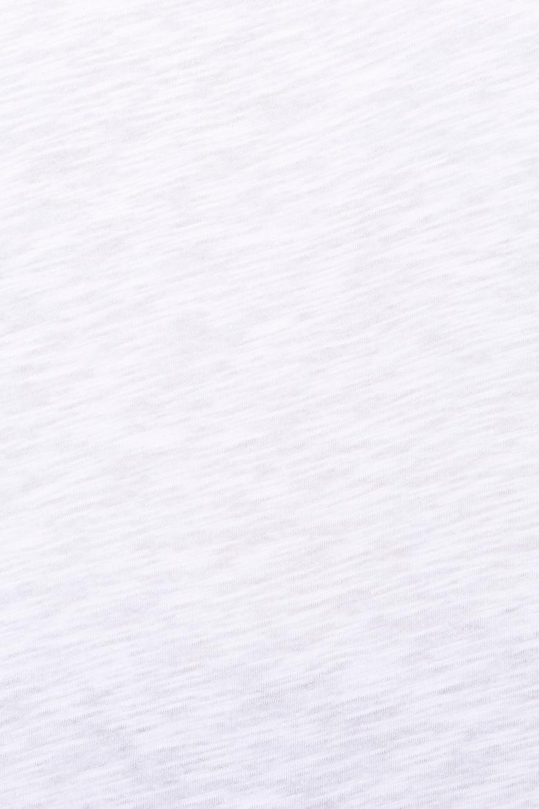 Kadın Beyaz Bisiklet Yaka Tişört - 50248059014